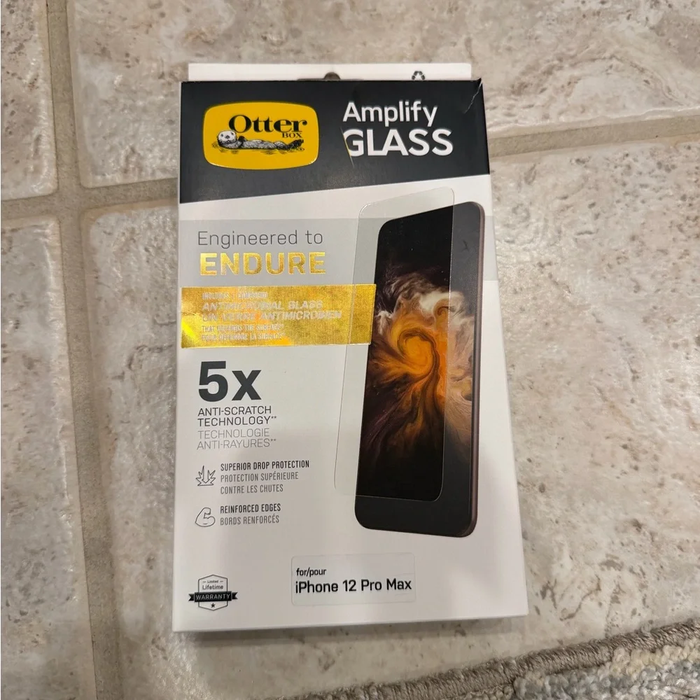 OtterBox Amplify Glass Screen Protector for iPhone 12 Pro Max